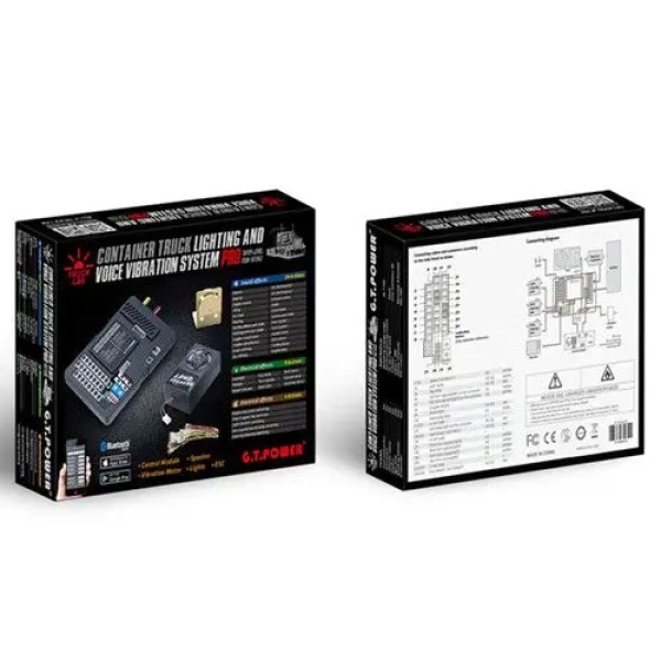 1 Set G.T.Power Container Truck APP Control Lighting and Voice Vibration System PRO